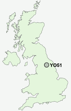 YO51 Postcode map